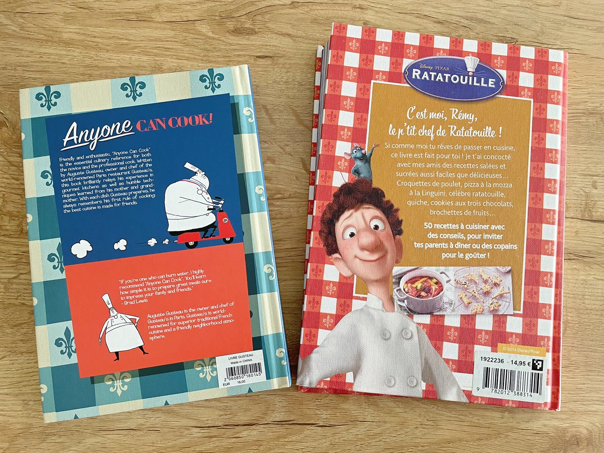 ディズニーランドパリで買ったレミーのおいしいレストランの2冊の本が
