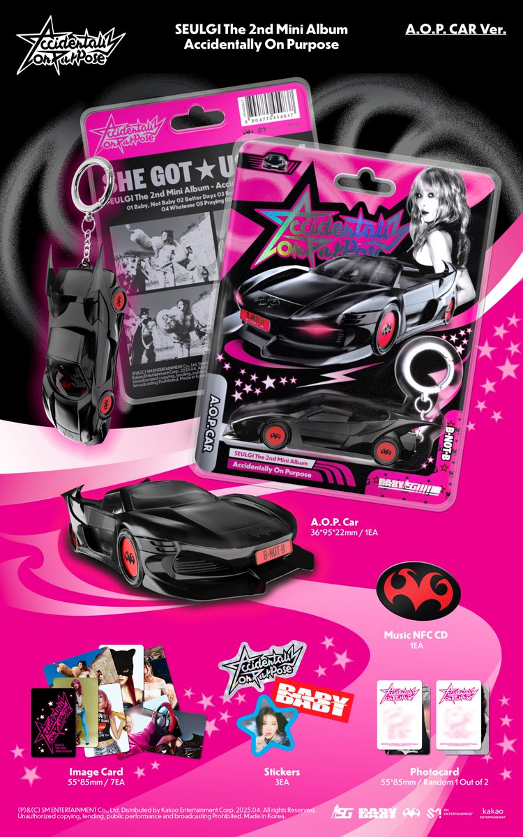 SEULGI 'Accidentally On Purpose' Album Details (A.O.P. CAR Ver