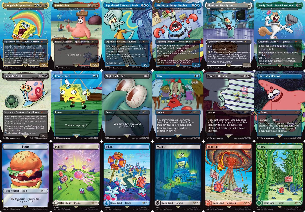 Secret Lair】 テレビアニメ『スポンジ・ボブ』とのコラボSL3種