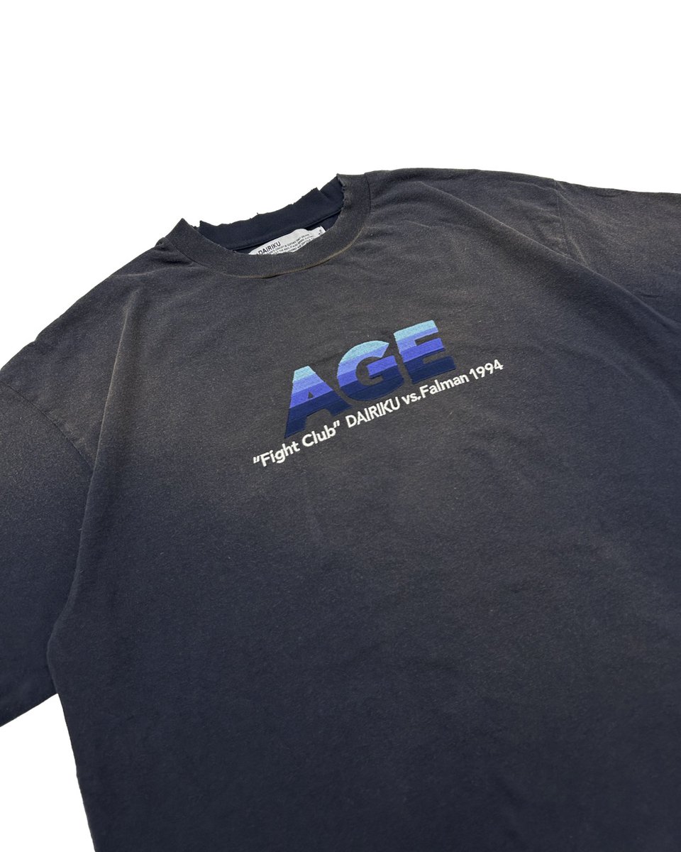 Tomorrow -1 DAIRIKU × Age Factory コラボTシャツ “AGE”Vintage Wash