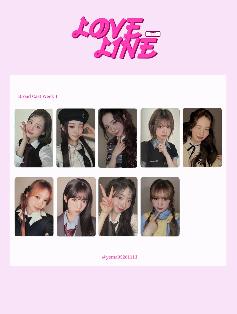 ✦𝐍𝐢𝐳𝐢𝐔 𝑳𝑶𝑽𝑬 𝑳𝑰𝑵𝑬 🩷 サノク 1週目 トレカ 一覧