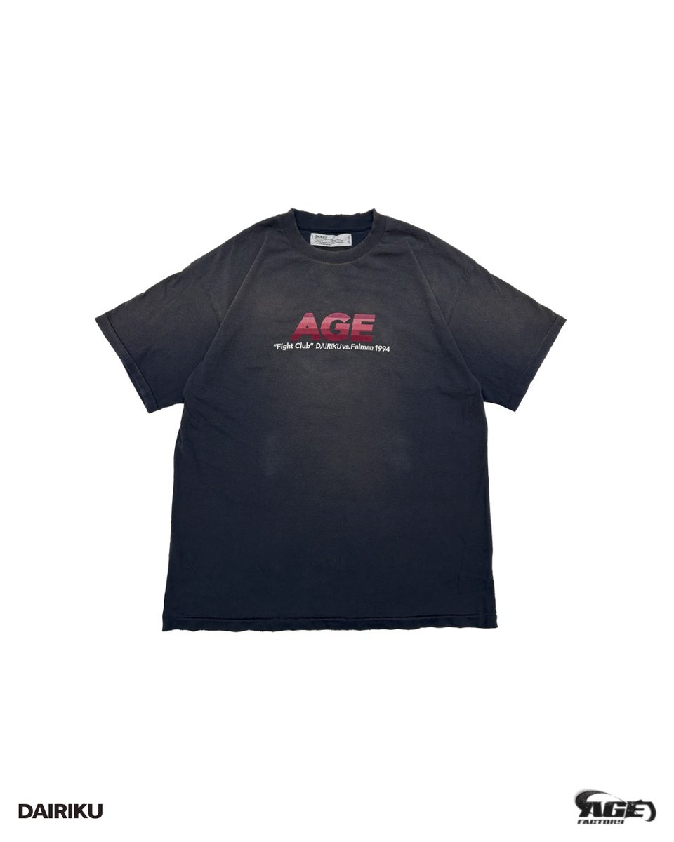 GOODS INFO】 DAIRIKU × Age Factory “AGE”Vintage Wash H-S Tee