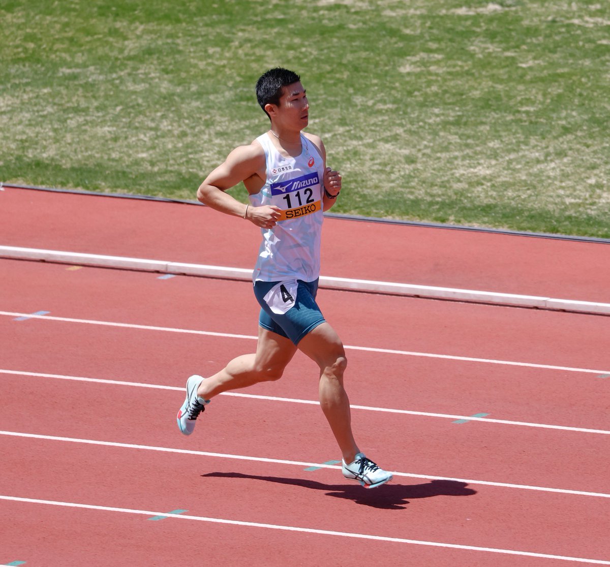 ASICS 厚底スパイク慣れてきた