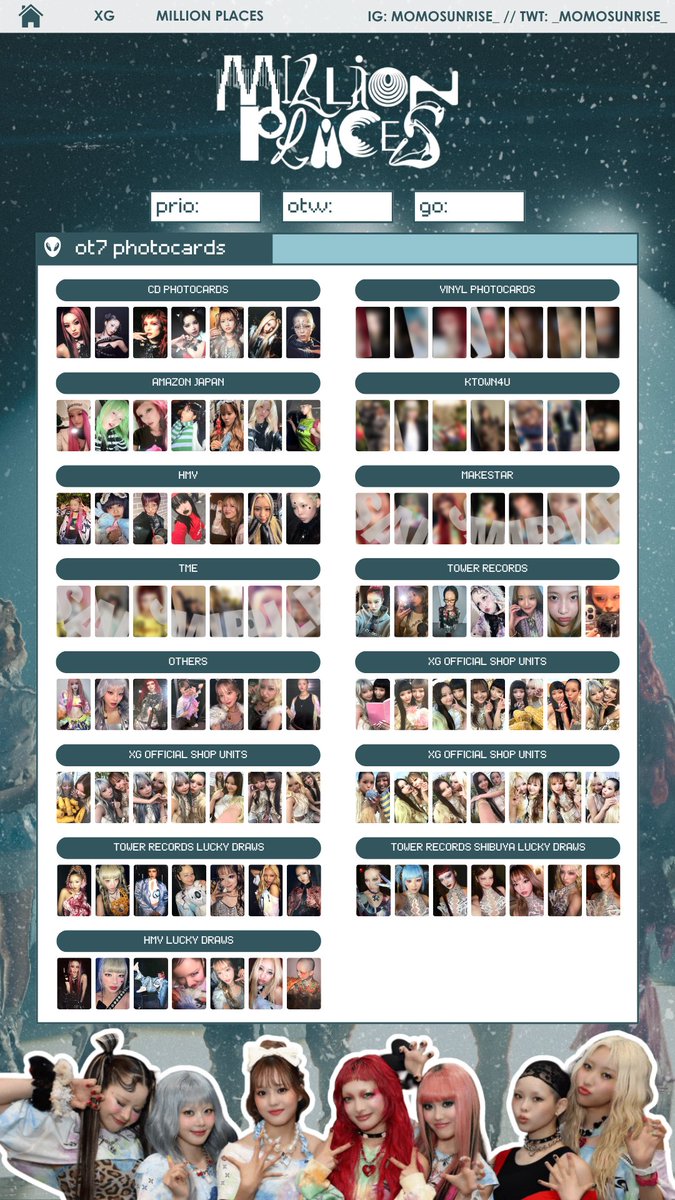 XG places million トレカ JURIA makestar