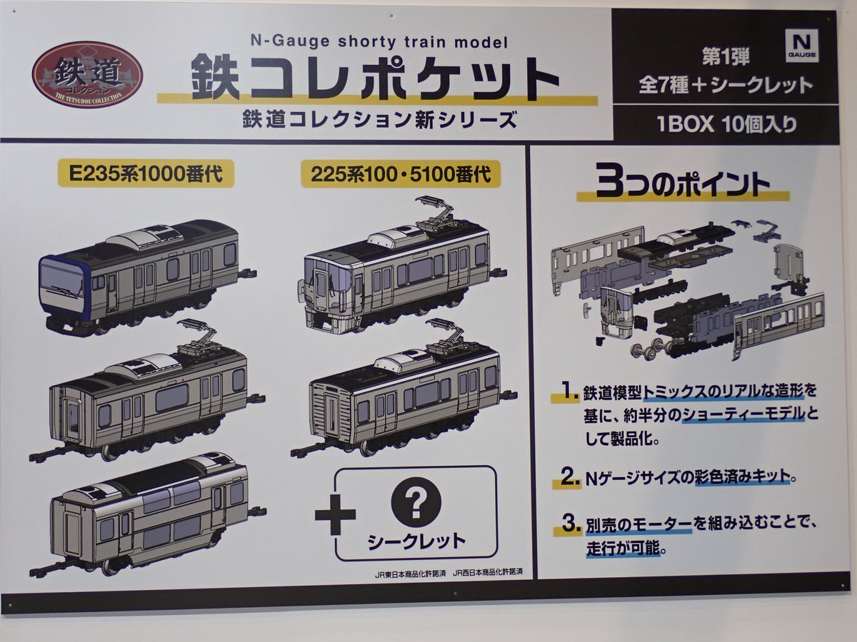 補足情報】鉄コレポケット 第1弾のラインナップは全7種＋シークレット