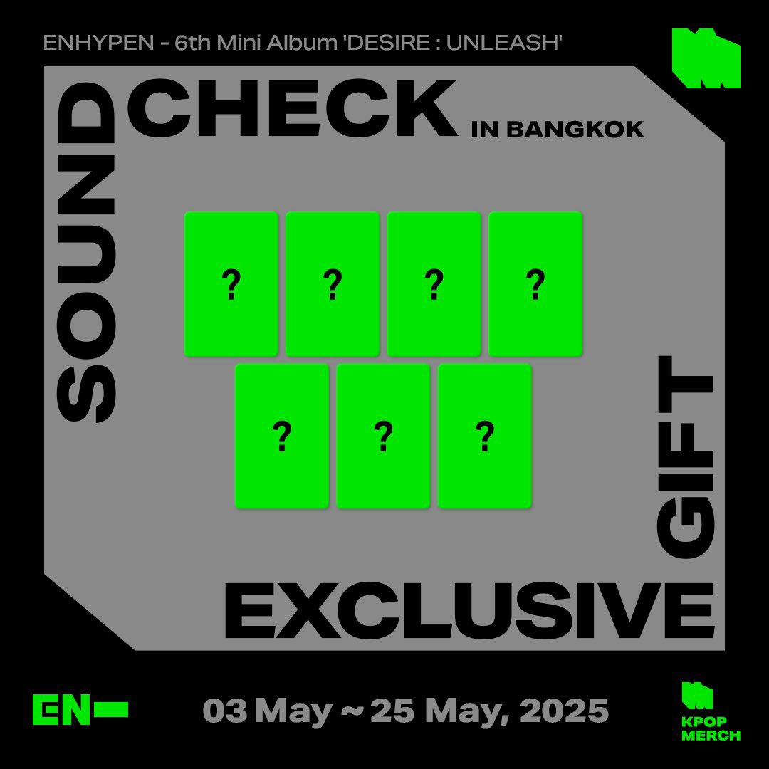 ENHYPEN KPOPMERCH バンコク SOUND CHECK 全メンバー