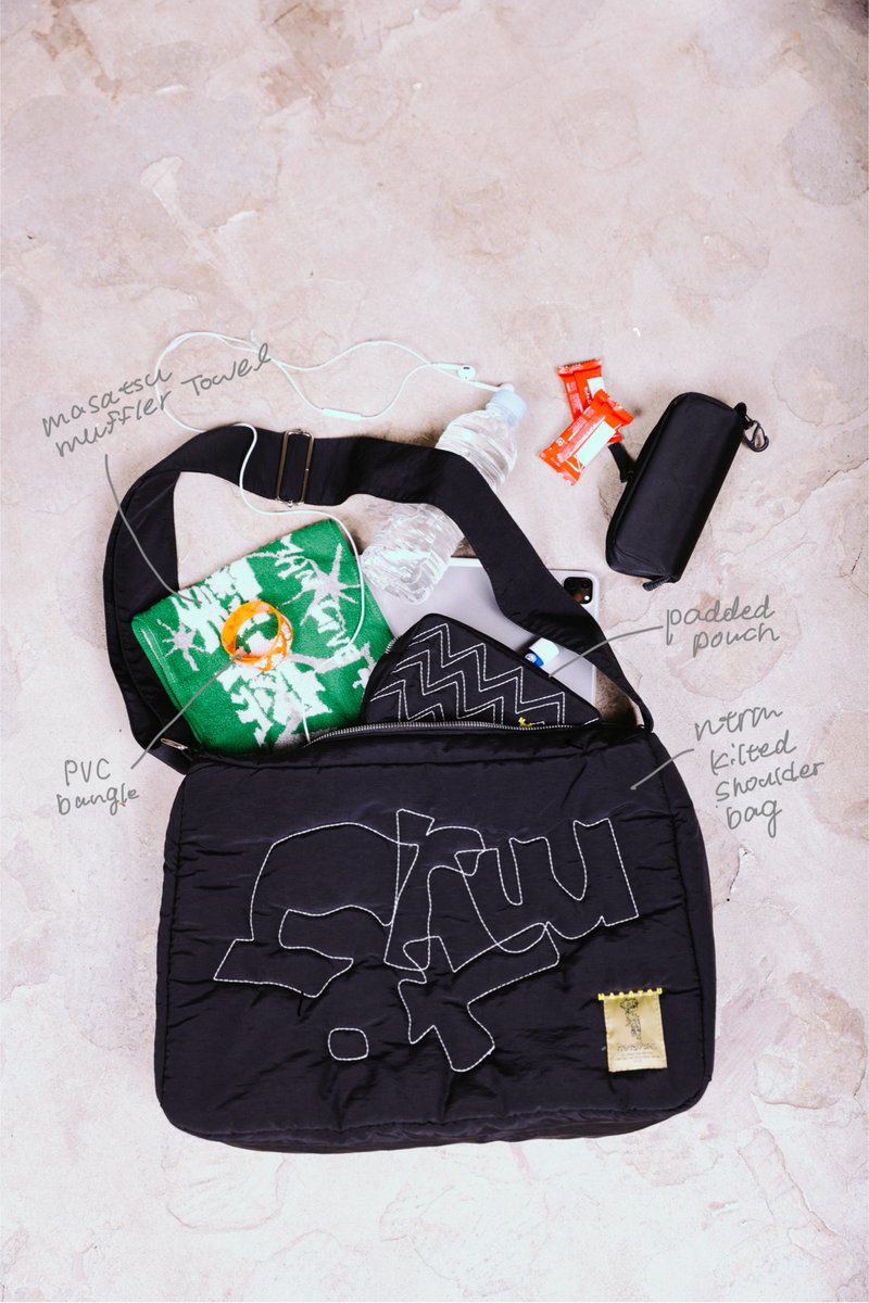 なとり ntrm Kilted Shoulder Bag ブラック なとり ntrm Kilted