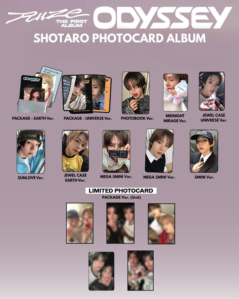 UPDATED] RIIZE The 1st Album 'ODYSSEY' Photocard Preview #SHOTARO