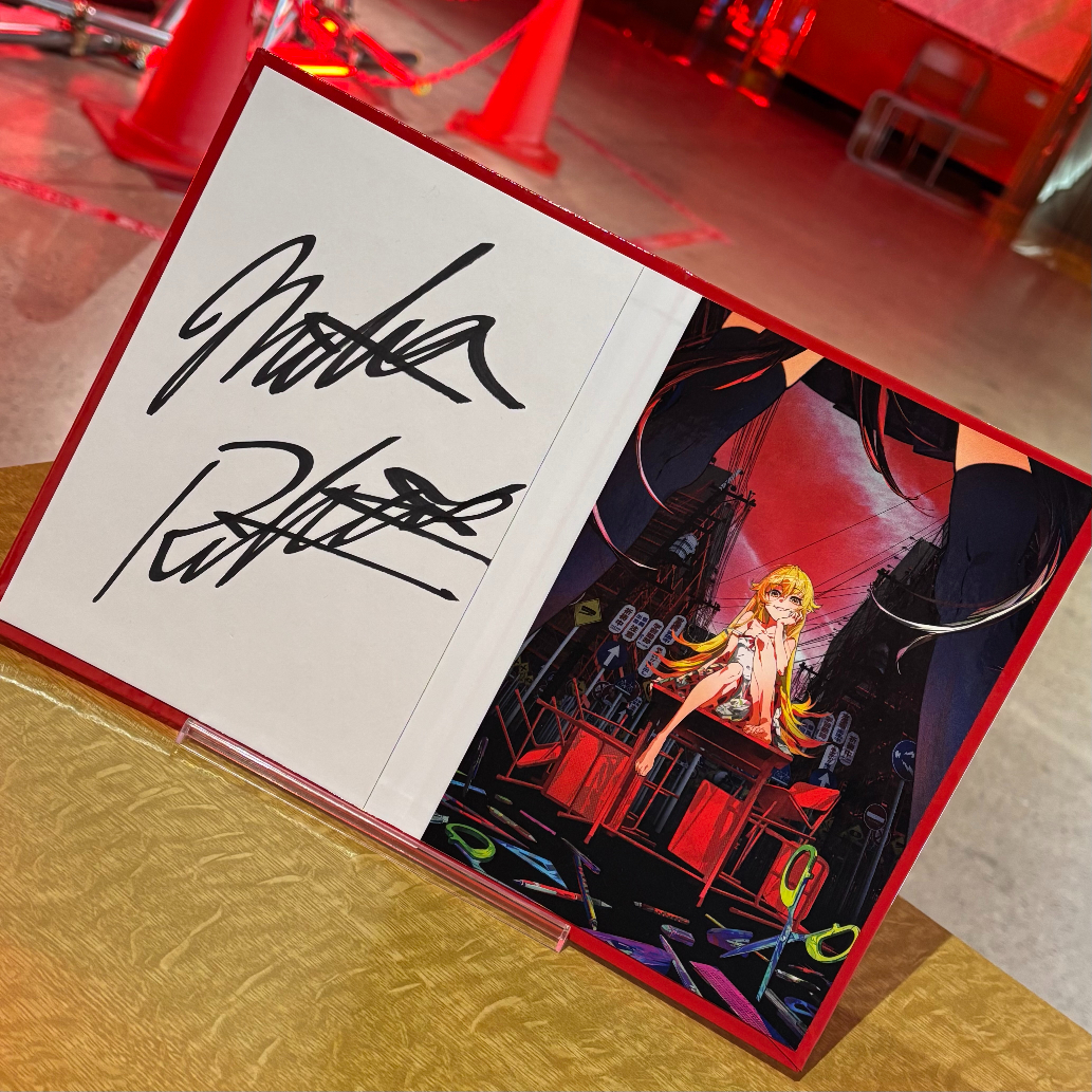 直筆サイン入り専用色紙 Pikazo Mika 物語シリーズ ✕
