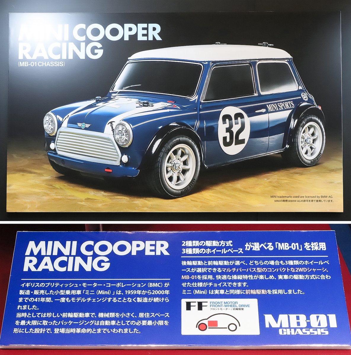 タミヤ新製品】1/10RC ミニクーパーレーシング (MB-01シャーシ)○参考