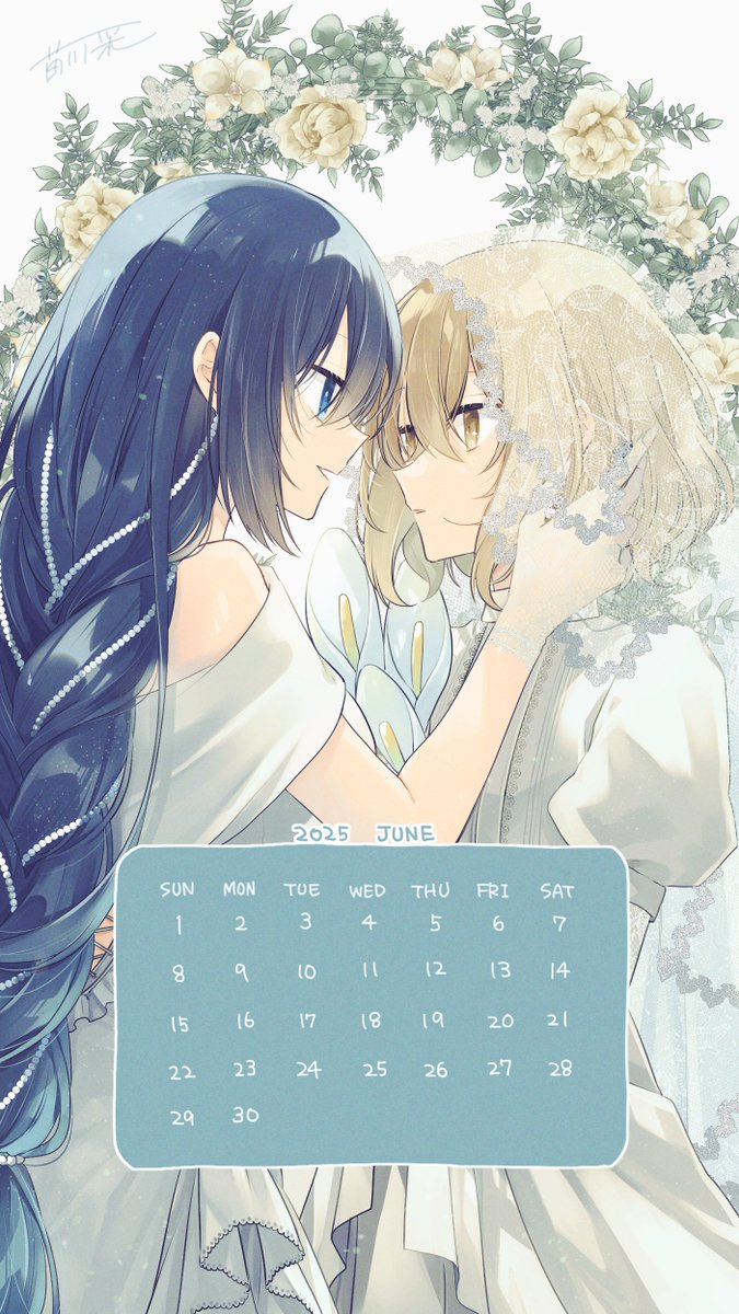 👰┄┄┄┄┄┄┄┄┄ #わたたべ 公式Ⅹ限定 6⃣月カレンダー