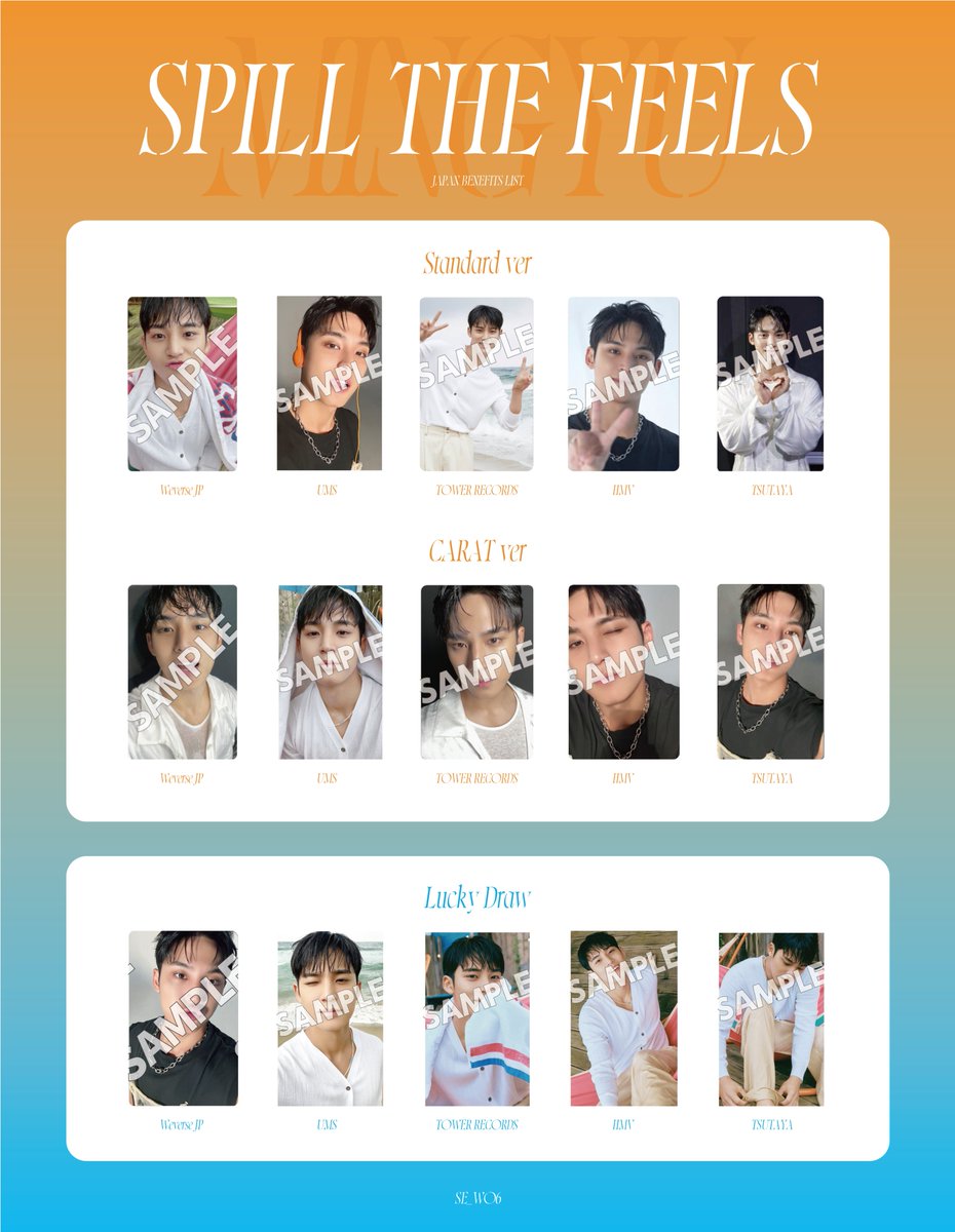 セブチ SEVENTEEN SPILL THE FEELS 店舗特典 トレカ 一覧 交換