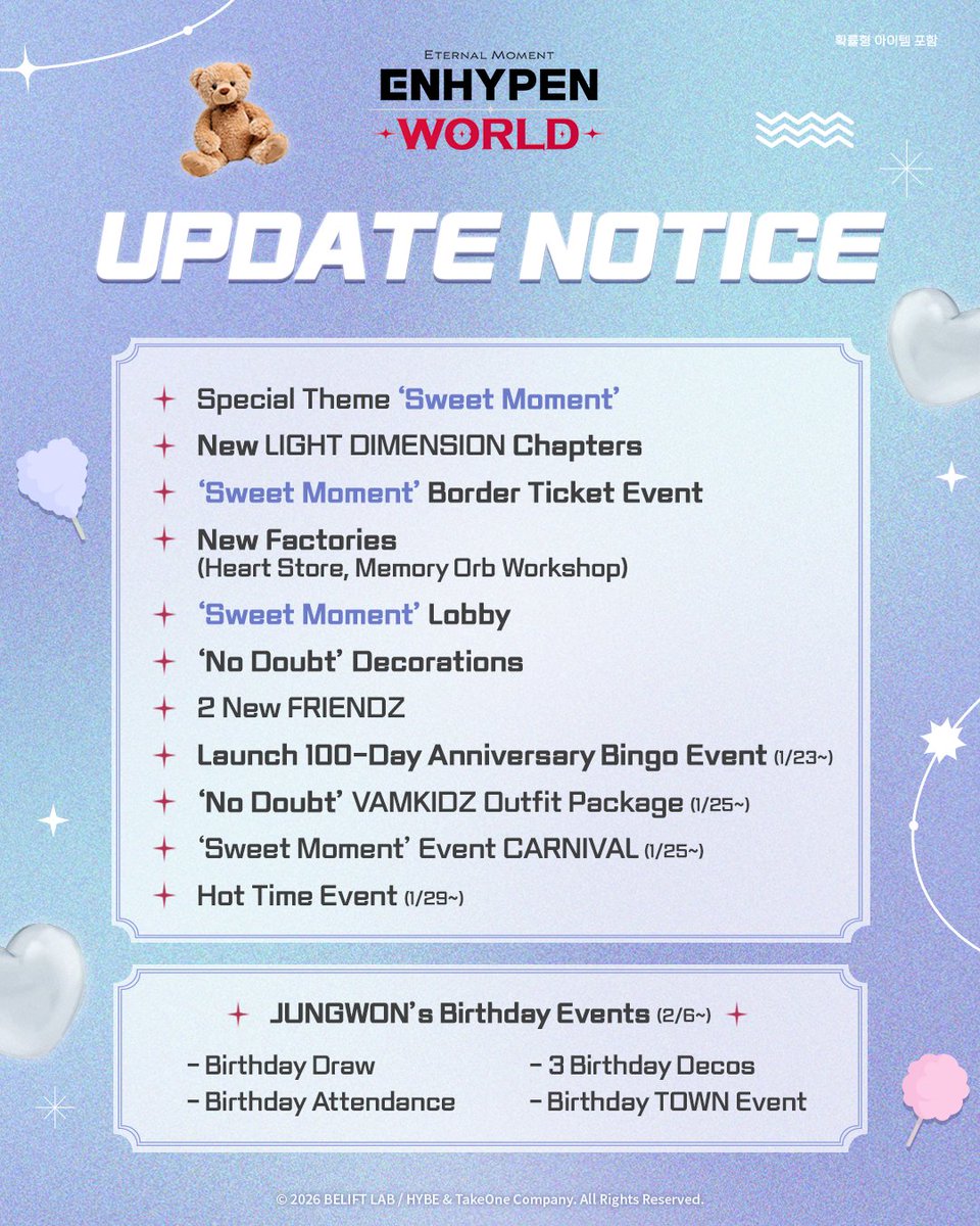 🍭 Update Notice Special theme 'Sweet Moment' update! Enjoy new