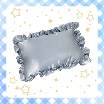 夢みる夜のフリルつきサテンピロー 枕 最安値》夢みる夜のフリルつき