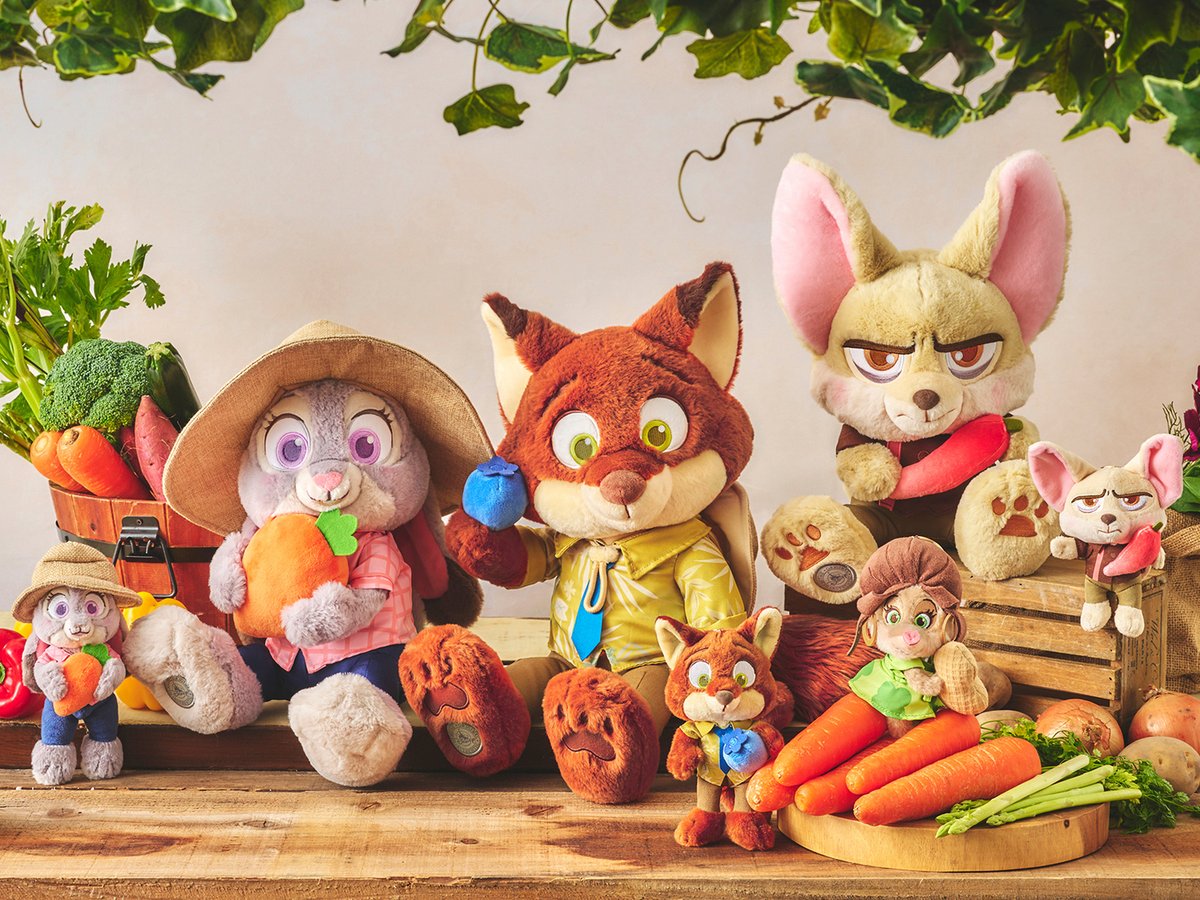 🥕🫐🌶️🥜 『#ズートピア』のぬいぐるみと、 ぬいぐるみキーホルダー