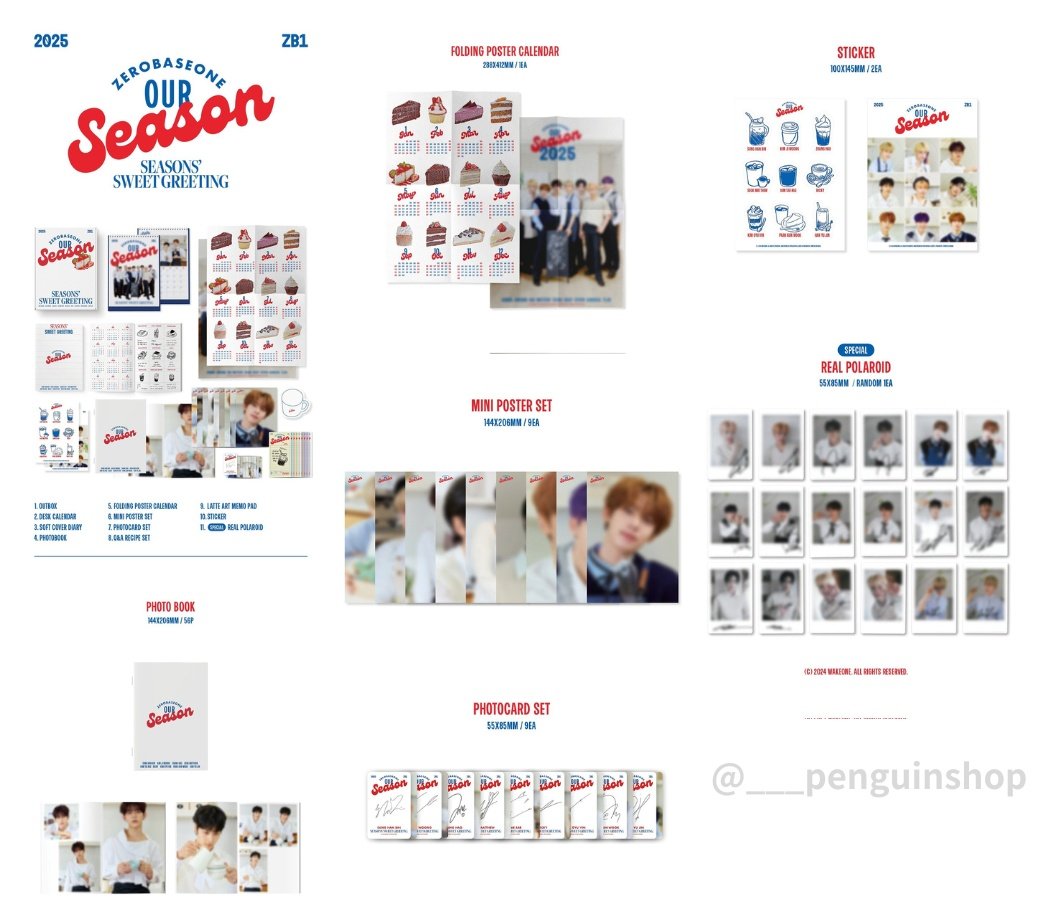 🤍🤍🤍 ZEROBASEONE シーグリ 2025 [OUR Season] 🤍🤍🤍 【 形態