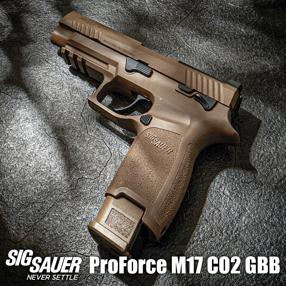 再販開始】 SIG SAUER ProForce M17 TAN CO2ガスブローバックガン