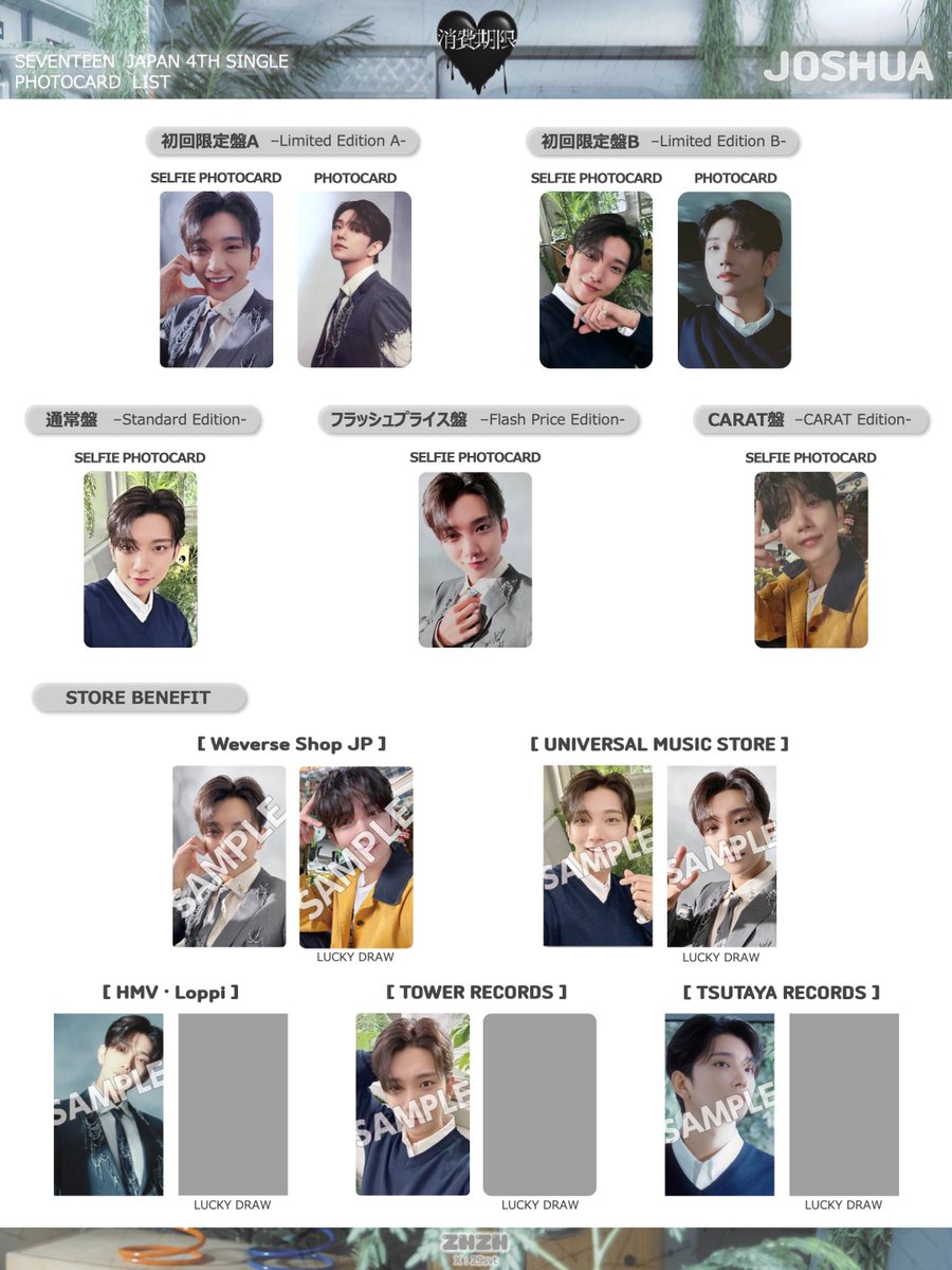 SEVENTEEN JAPAN 4TH SINGLE「消費期限」 Photo card PC template