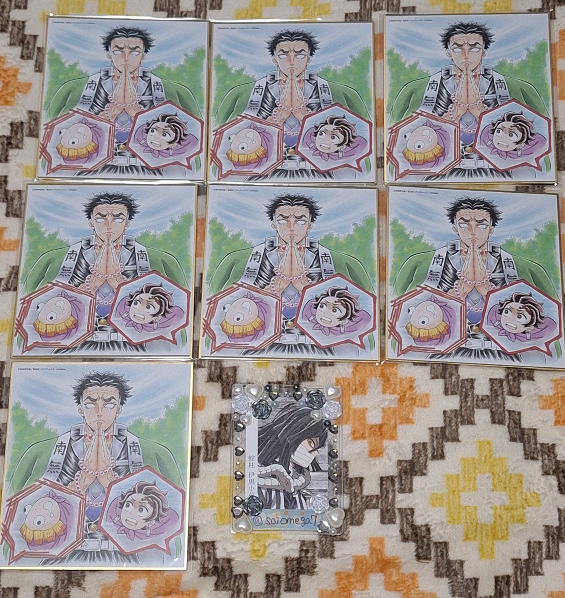 譲渡】鬼滅の刃 ufotable 複製ミニ色紙 柱稽古編 【譲】画像参照 【求