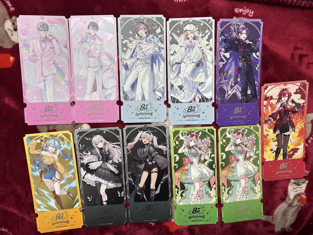 交換・譲渡】にじさんじ 8周年 8th Aグループ 共通衣装 チェキ風カード