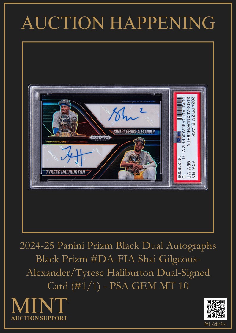 2024-25 Panini Prizm Black Dual Autographs Shai Gilgeous-Alexander