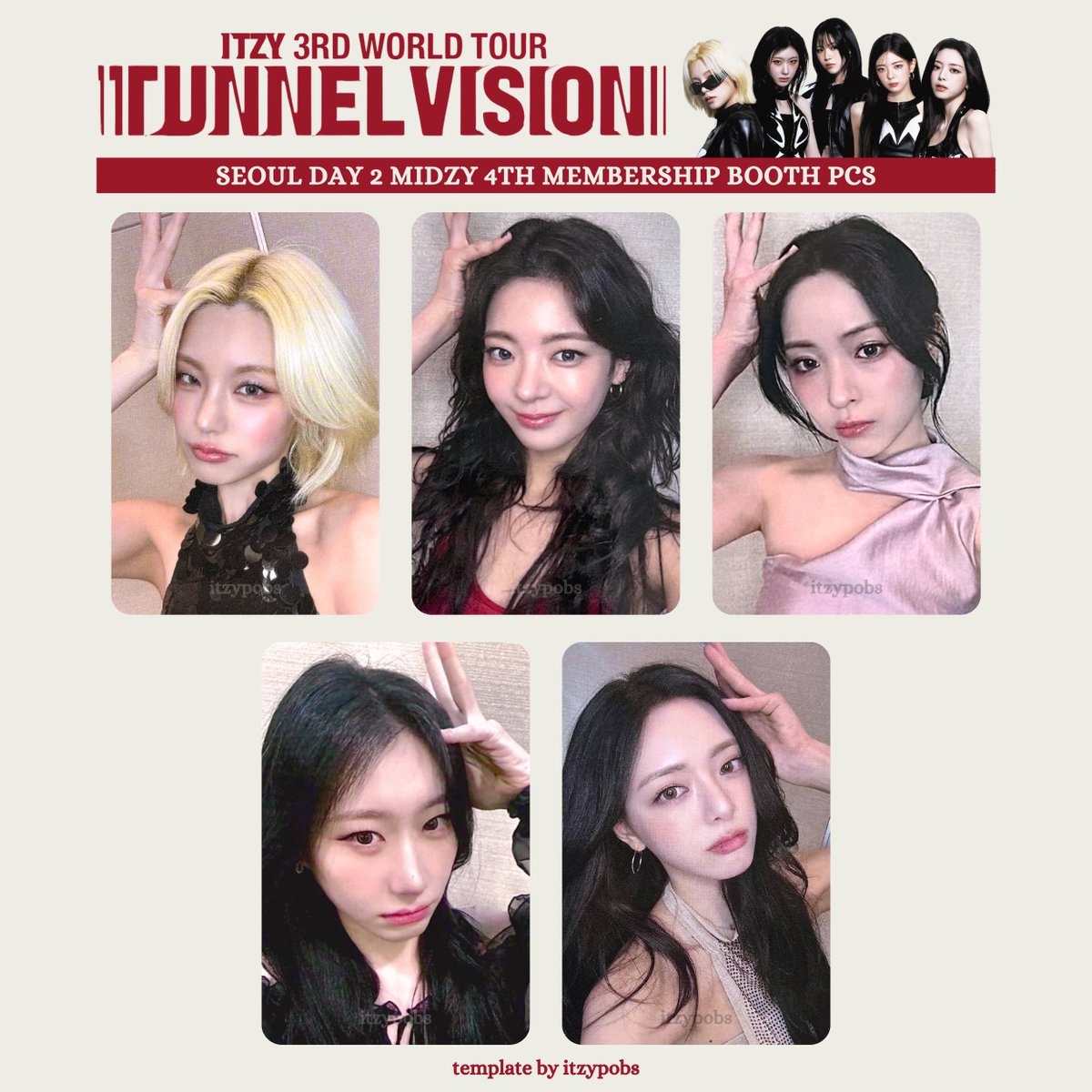 韓国　ITZY ソウルコン　MIDZY ZONE トレカ　セット ITZY Official Fanclub MIDZY 3rd Generation Kit Photocard ID Photo