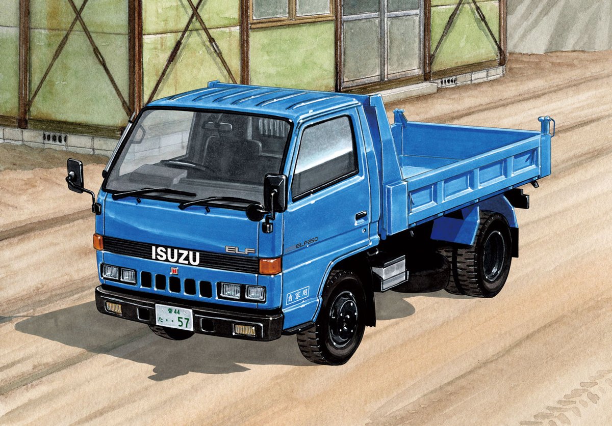 懐かしの商用車コレクション】 122号「いすゞ エルフ ダンプ 1985