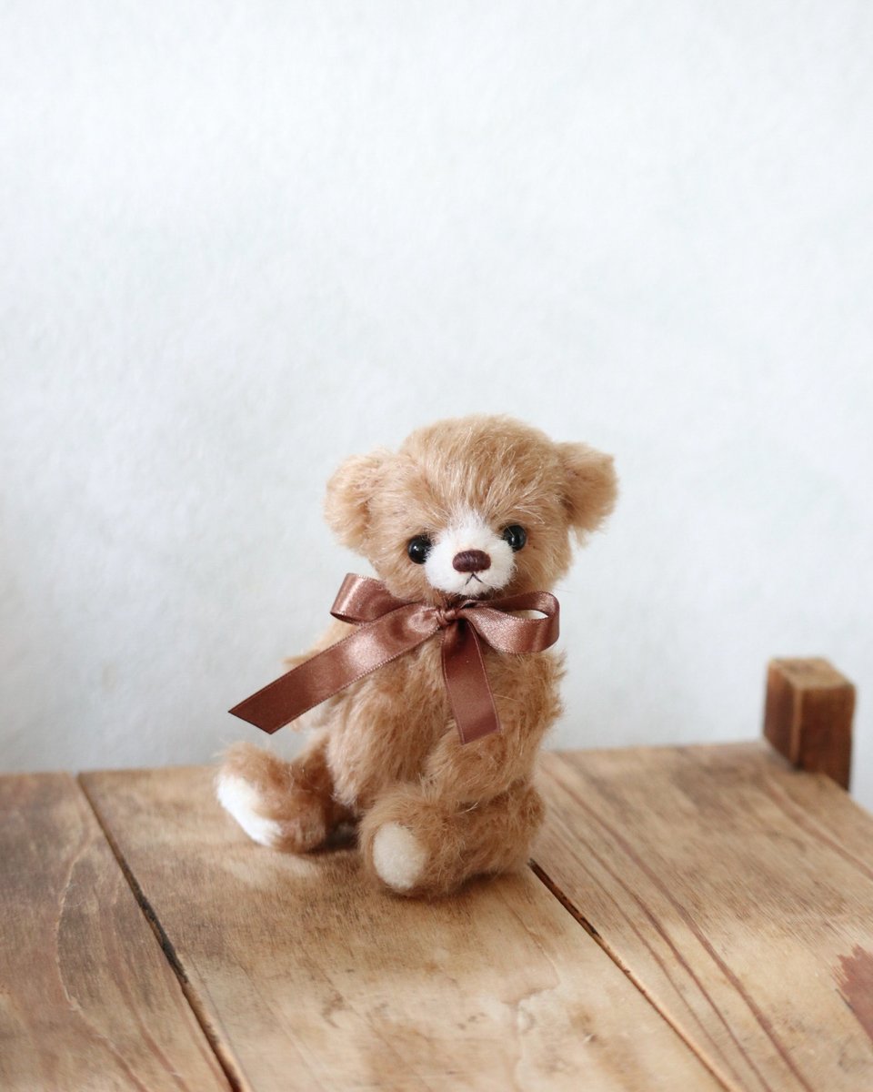 オーダーちゃんのご紹介です🧸🤍 ピーチブラウンカラーのちびベア
