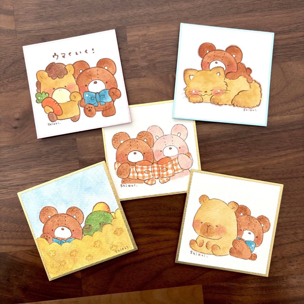 豆色紙原画 5つ持っていきます🧸 #コミティア155