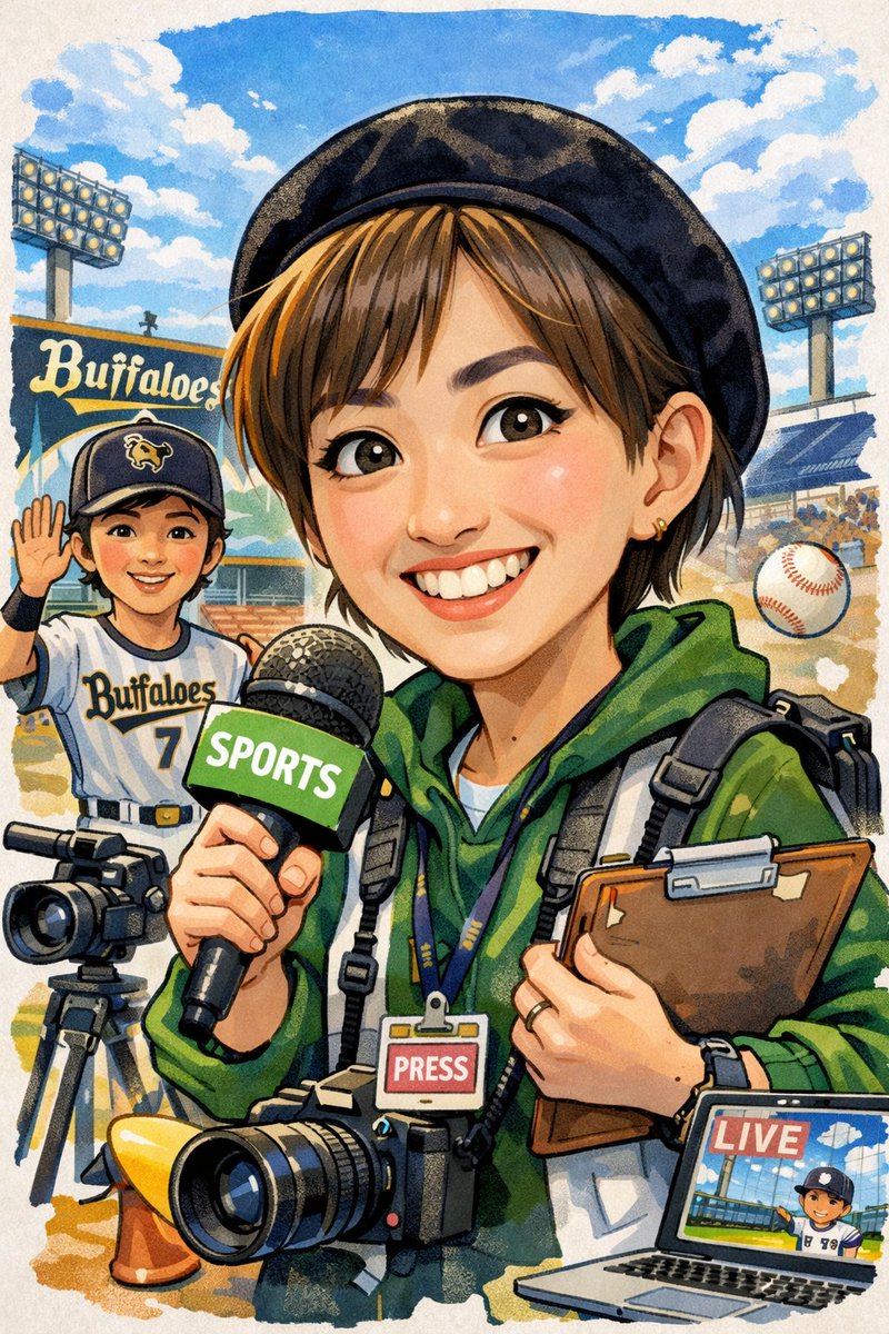 ChatGPTに似顔絵作ってもらったら高確率で私を｢PRESS｣扱いするのは