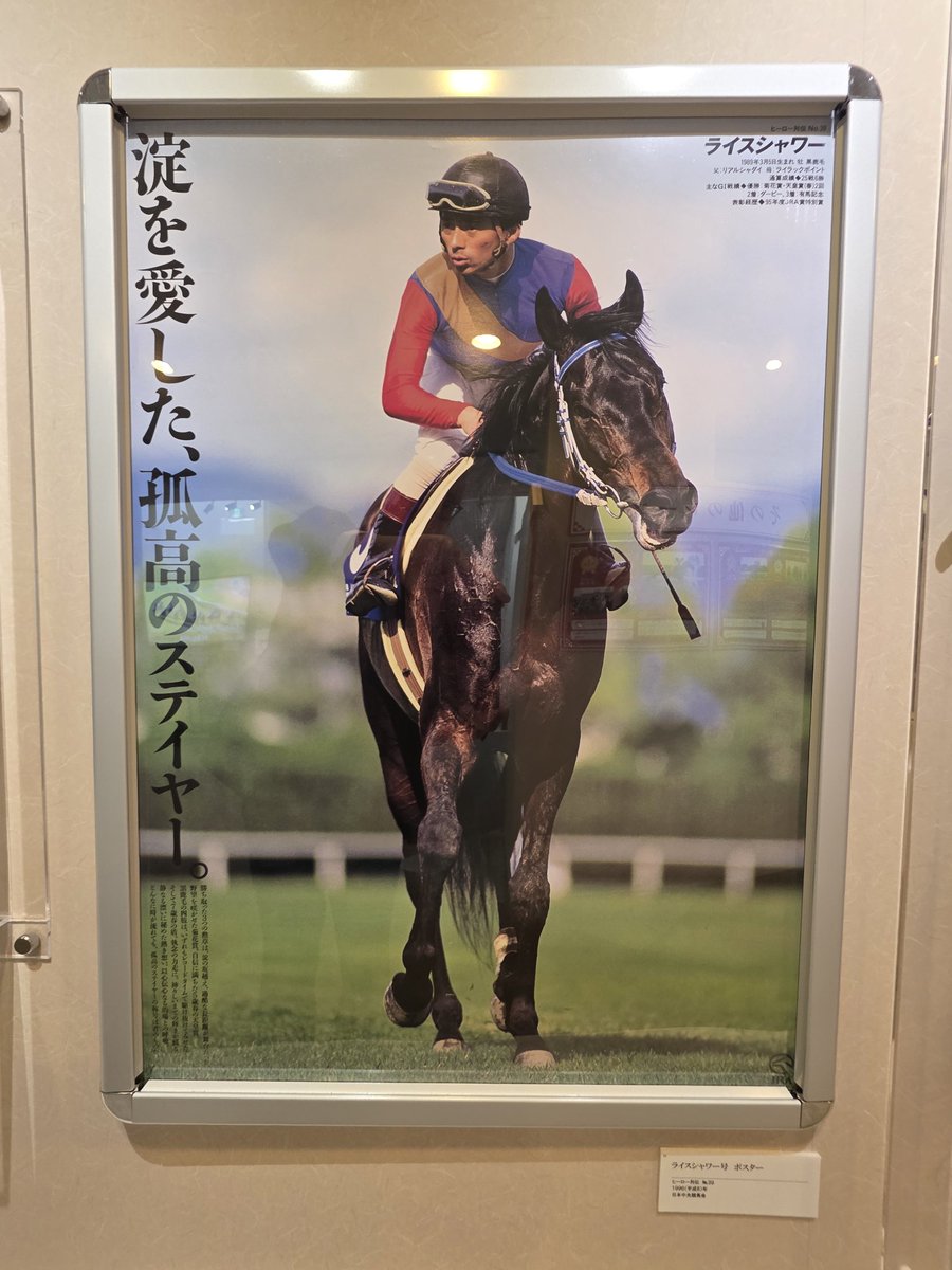 今週で最後だから急いでライスシャワーの展示をJRA競馬博物館に見に来