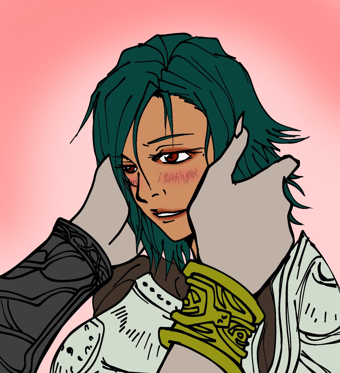 触れているだけで』 軽く色付けした落書き😙フォロワーさんの褪せ人