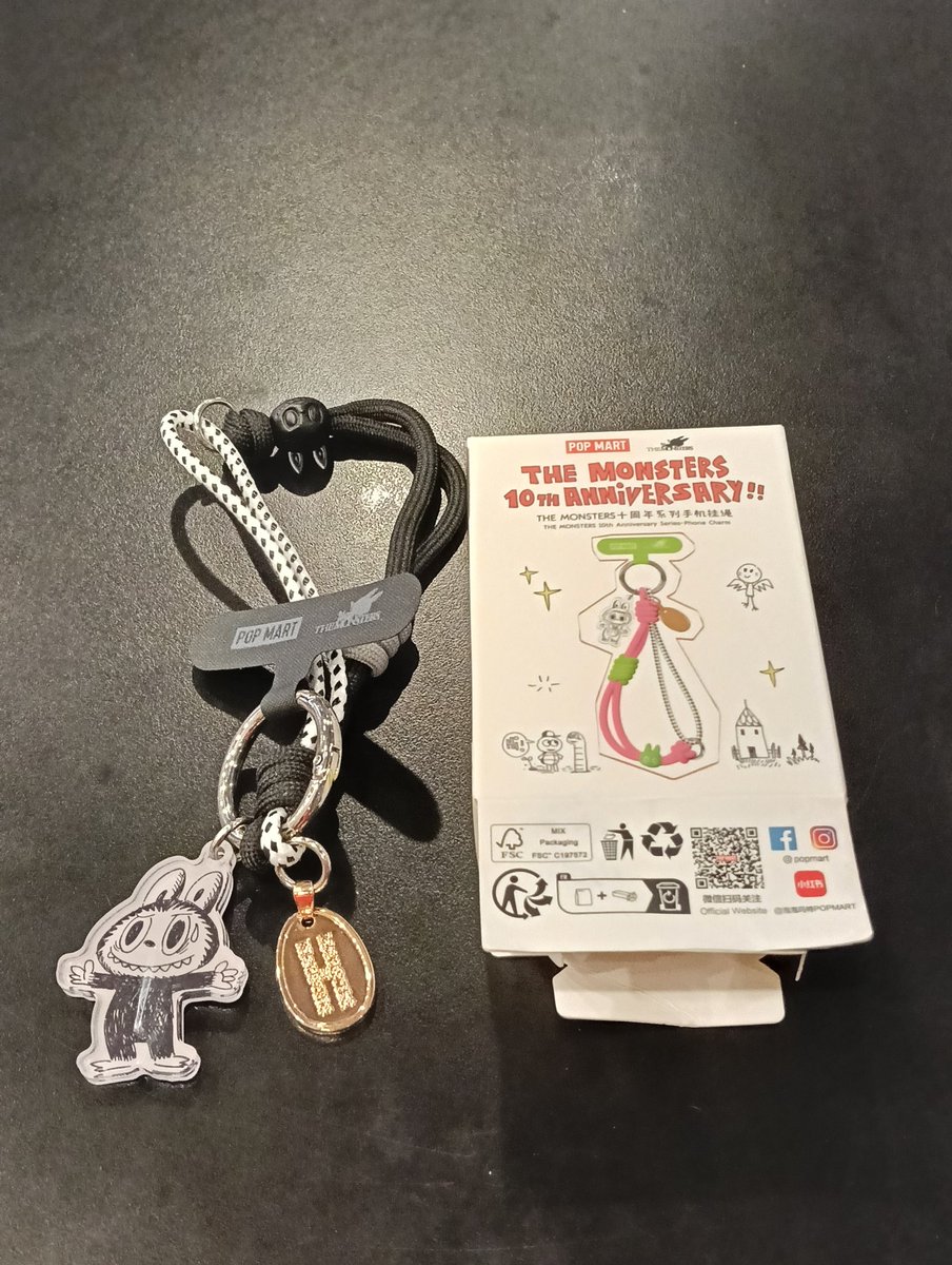 THE MONSTERS 10th Anniversary Series Phone Charm (Secret - Labubu