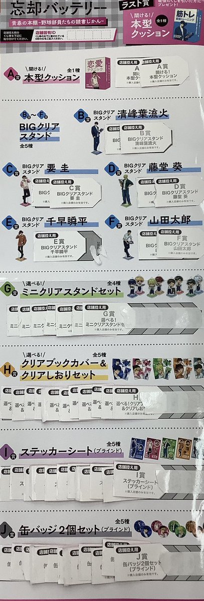 🌟くじコーナーからお知らせ🌟 🌟 くじラック 🩵#忘却バッテリー 青春