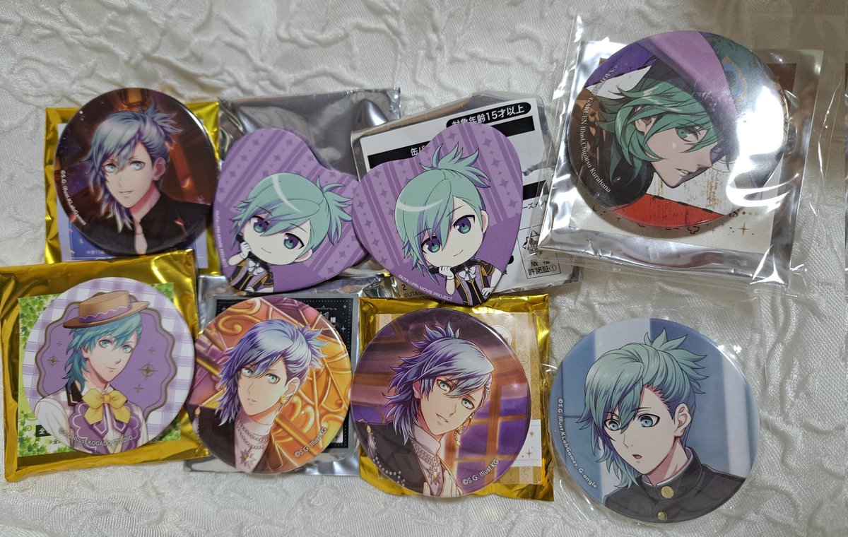 譲渡】うたプリ 缶バッジ 藍 セット 譲:スイパラ缶バッジ QUARTET