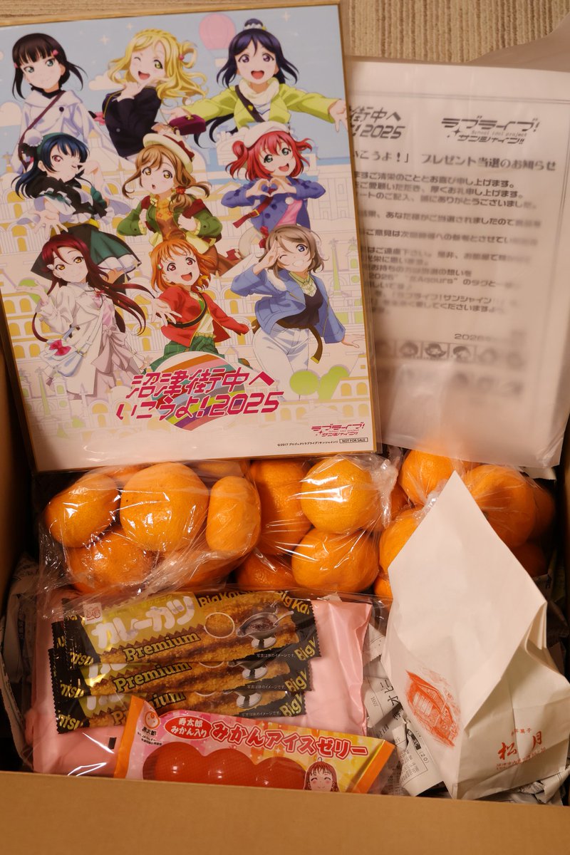 沼津街中へいこうよ！2025のプレゼント抽選に当たったようで色紙と