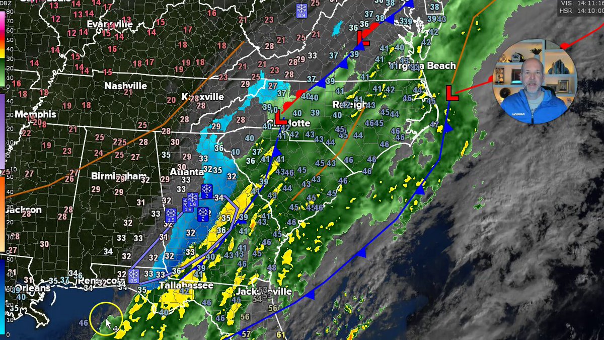 Sunday 10:00 am: Rain and a quick snow chance update on the very