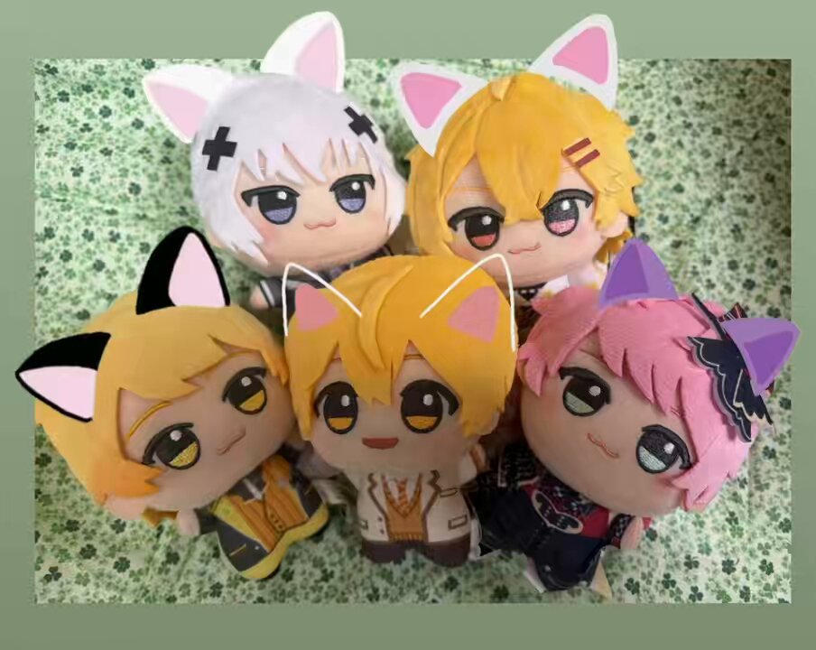 ちびぐるみに猫耳付けて見た꜀(^. .^꜀ )꜆੭ #猫の日 #腹黒サイコパス組