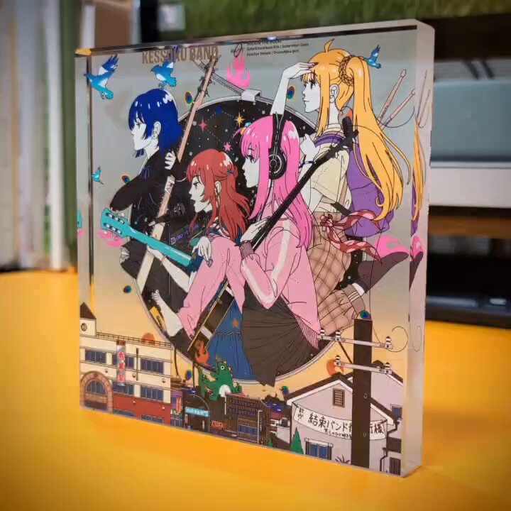 アクリルブロックは2層に分け立体的に見えるようにしました👀