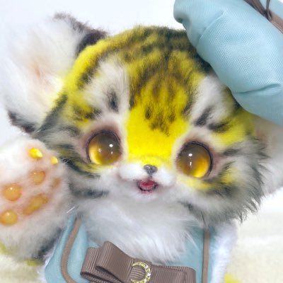 Linoa アートドール 水色 豹の子 サメぐるみ ぬいぐるみ doll