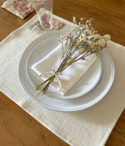 ヨーロッパリネン テーブルランチョンマット【カーキ】 | P&C