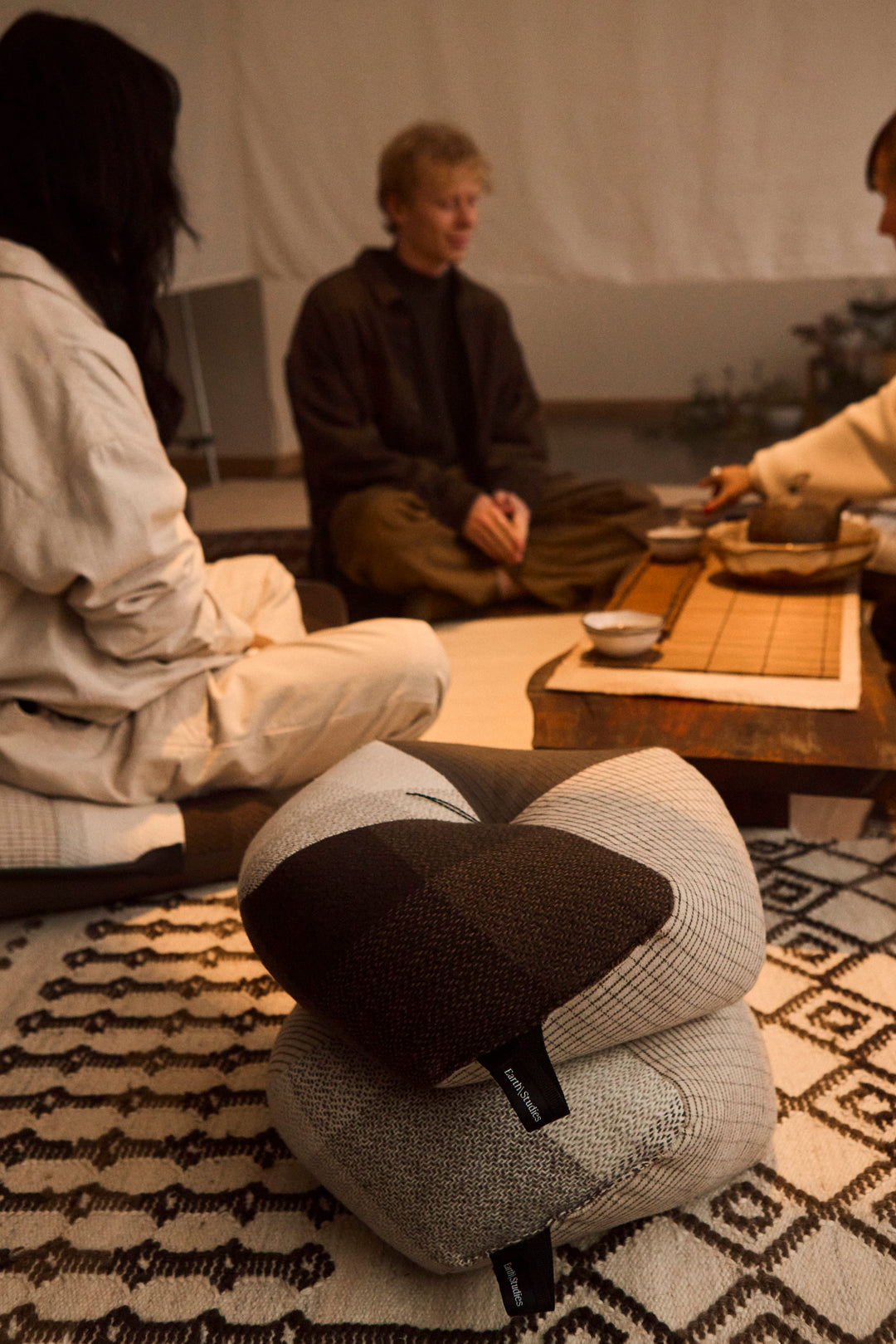 Wingspread 'Zafu' Cushion - Patchwork _ 1 : Peace Cabin X Earth\Studie