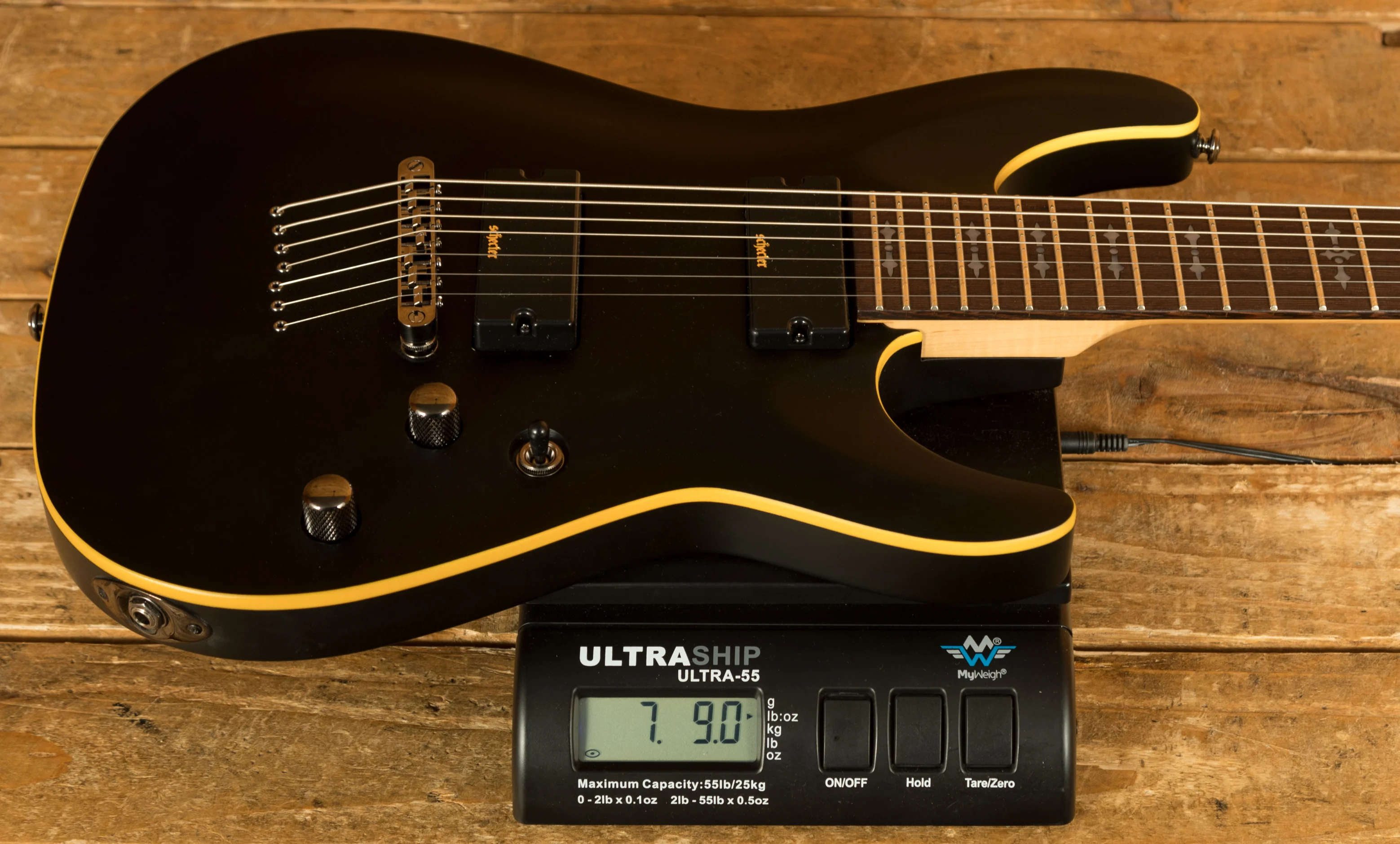 Schecter Demon-7 | 7-String - Aged Black Satin