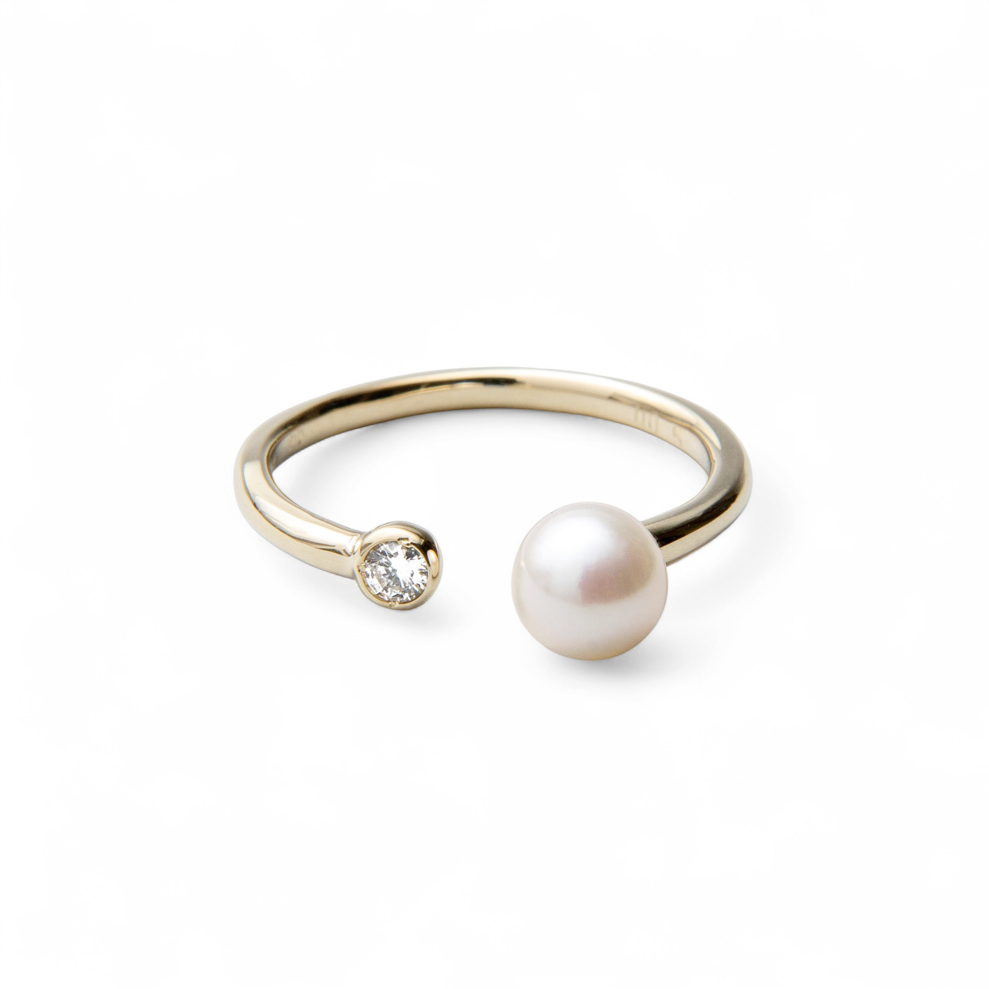 Carina あこや真珠 フォークリング5.5-6.0mm K18WG/K18YG | あこや真珠