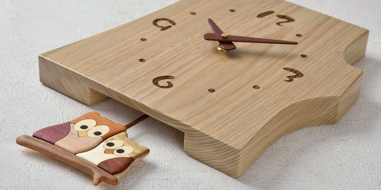 公式】Craft Pecker 工房ペッカー切り株振り子時計