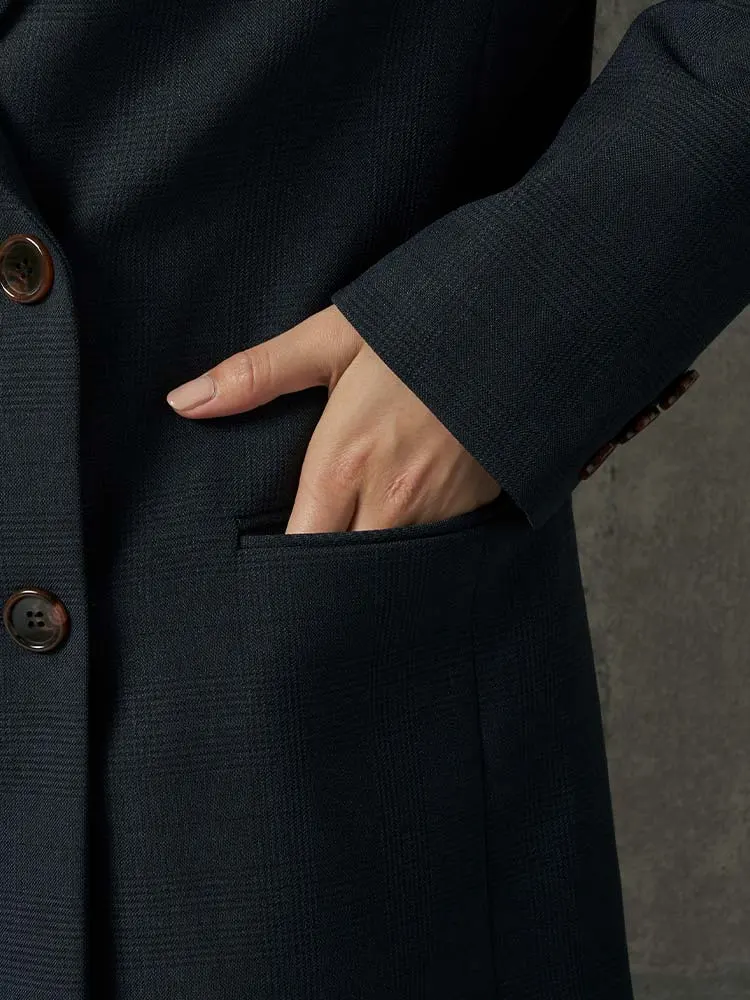 ブラウン オータムチェックスーツ【My wardrobe】ダブルジャケット