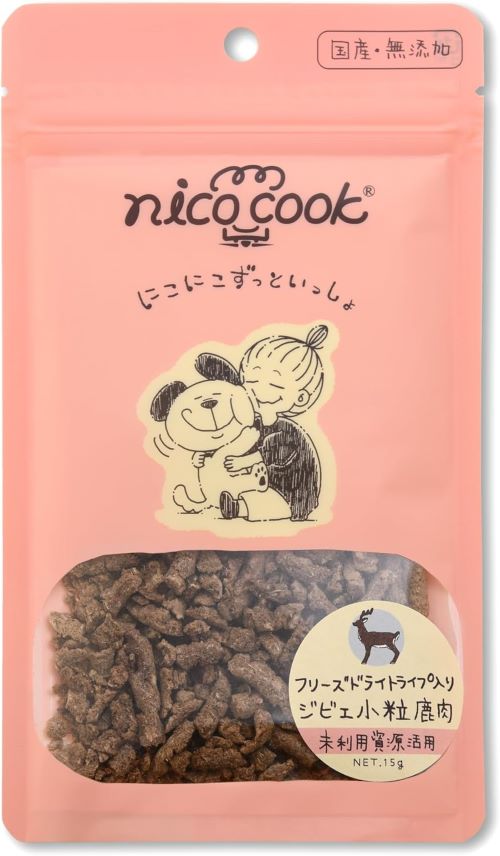 nico cook フリーズドライ トライプ入り 国産 ジビエ小粒鹿肉 犬猫兼用