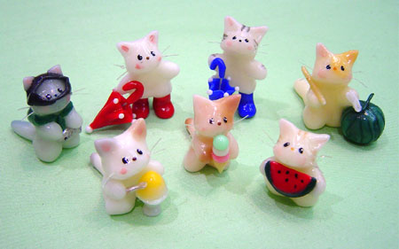 樹脂粘土の猫ちゃんたち : 夢の猫ふうせん