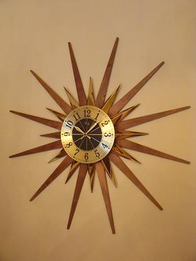 1950's ミッドセンチュリー モダン サンバーストクロック WELBY