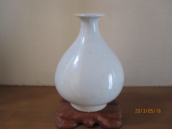 李朝白磁徳利 分院里 : 古美術品蒐集